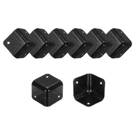 sourcing map 8 Pcs Speaker Cabinet Corners Protector 48x48x48mm Metal Stackable Guard Wrap Angle Case Edge Box Protection for Stage DJ Audio Sound Case