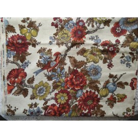 Waverly Vtg MID CENTURY Waverly USA Cotswold Manor upholstery scotchguard fabric BTY