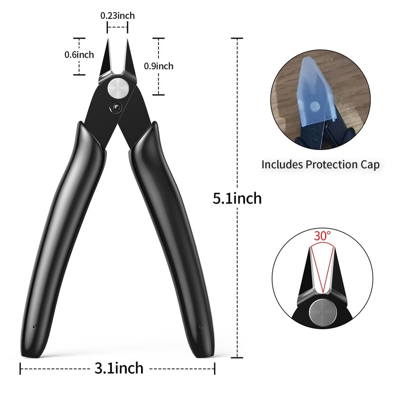 BOENFU Precision 170 Flush Cutters 10 Pack Jewelry Wire Cutters