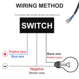 DAOKAI ATV Light Switch Red Waterproof Motorcycle 12V Handlebar CNC Aluminum Alloy Switch Universal 22mm 7/8" Fog Spot Light LED On Off Switch for Motorcycle ATV UTV - 2pcs