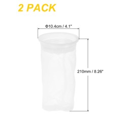 PATIKIL 4" IBC Lid Filter 2 Pack 210mm Long Washable Nylon Fine Mesh Filter IBC Tank Container Accessories for Rainwater Tank Rain Tank Ton Barrel Cover