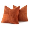 MIULEE Set of 2 Cushion Covers 45x45cm Rust Red Cushion