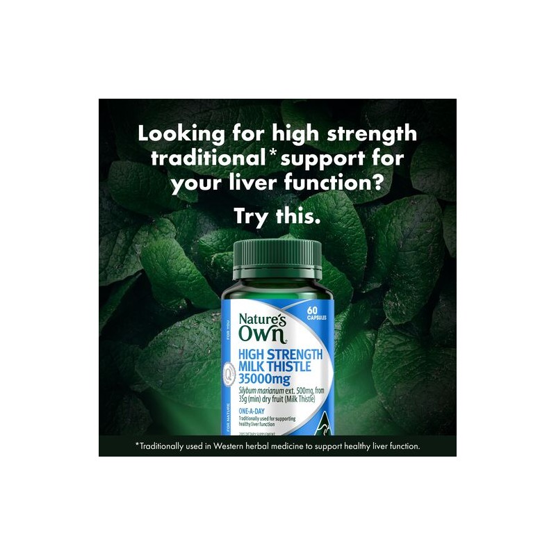 Nature's Own High Strength Milk Thistle 35,000Mg 60 Capsules