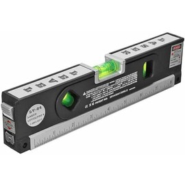 NTEK Multipurpose Spirit Level, Tape Measure DIY Spirit Level, Level Line Laser, 8 Feet Measuring Tape, Laser Level for Picture Hanging, Woodworking Level Measuring Alignment Guide Tool (Level PRO 4)