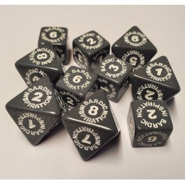 Rook Robot Bardic Inspiration d6 & d8 Dice Bundle Compatible with Dungeons and Dragons