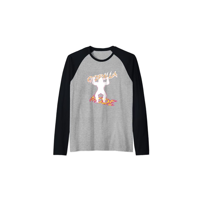 Gorilla Mode Gorilla Gym für Muskeln Gorilla Fitness Logo Raglan