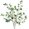 Krissing 2Pcs Artificial Greenery Stems,Tall Fake Ficus Twig Branches Plants