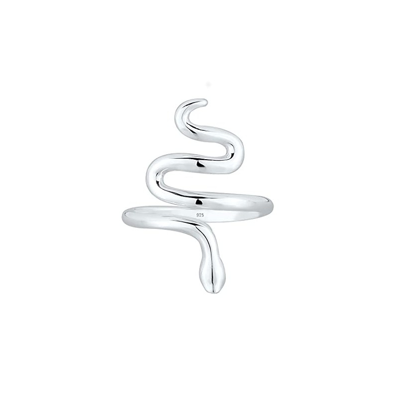 Elli Women's Snake Ring Loop Statement in 925 Sterling Silver,