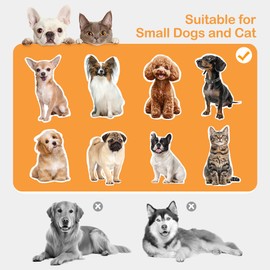 Clioran Pet Stairs Ramp Doggie Stairs with Seat & Storage Drawers,Extra Wide Seat Mate Chair Puppy for High Bed Couch Office,Non Slip Dachshunds,Step for Small Dogs,Cat Ladder Grey(Hold Up to 100 lbs)