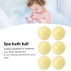 6pcs Bath Salt Ball Moisturizing Colorful Kid Friendly Mild Lemon