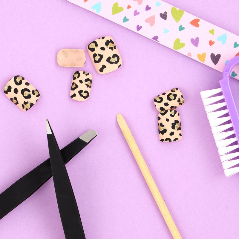 3pc Black Tweezer Set & Glitter Spoolie - Hair Removal