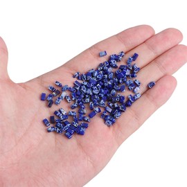 Beadia - abalorio rectangulares de piedra de jaspe imperial azul real, 5 x 2 mm, 2 agujeros, para hacer pulseras, arete, 15 pulgadas/hebra