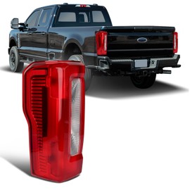 ZSBMP Tail Lights Compatible with 2023 2024 2025 Ford F250 F350 Super Duty Halogena Type Rear Light Accessories Rear Brake Lamp Signal Assembly OE:PC3Z13405D (No Blind Spot, Left Driver Side)