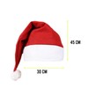SAVEX Christmas Red Felt Material Hat With Trim & Pom