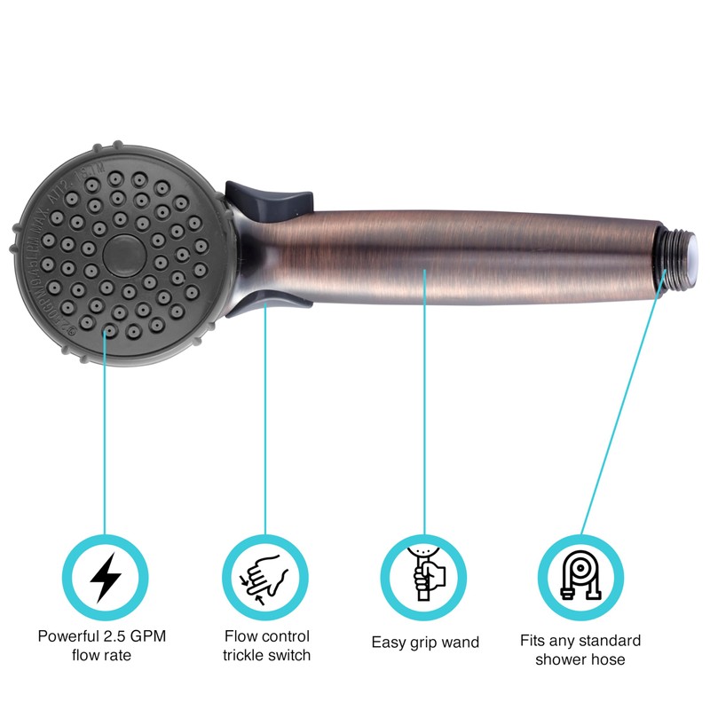 Dura Faucet (DF-SA400-ORB) RV Hand Held Shower Wand with Trickle