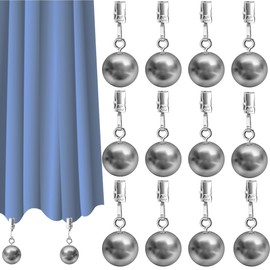 12 Pack Heavy Duty Curtain Weights, Heavy Weights for Outdoor Curtains of Pergola Patio Gazebo Cabana, Stainless Steel Weight Clip Down Curtain, Garden Flag, Shower Curtain, Tablecloth