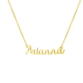 Awegift Name Necklace Big Initial Gold Plated Best Friend Jewelry Women Gift for Her Arianna