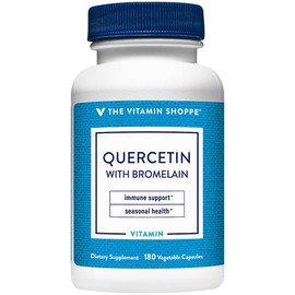 The Vitamin Shoppe Quercetin with Bromelain, Antioxidant That Supports A Healthy Immune for All Seasons (180 Capsules)