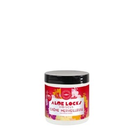 Aloe Locks | Wonderful Hibiscus Cream | Curls, Braids & Protective Hairstyles | Moisturising, Nutrition & Growth | Aloe Vera, Castor Oil, Keratin | Made in France | 250 ml