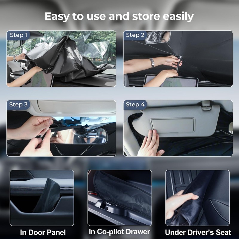 Windshield Sun Shade Umbrella for 2016-2026 Volvo XC90 Accessories: Custom