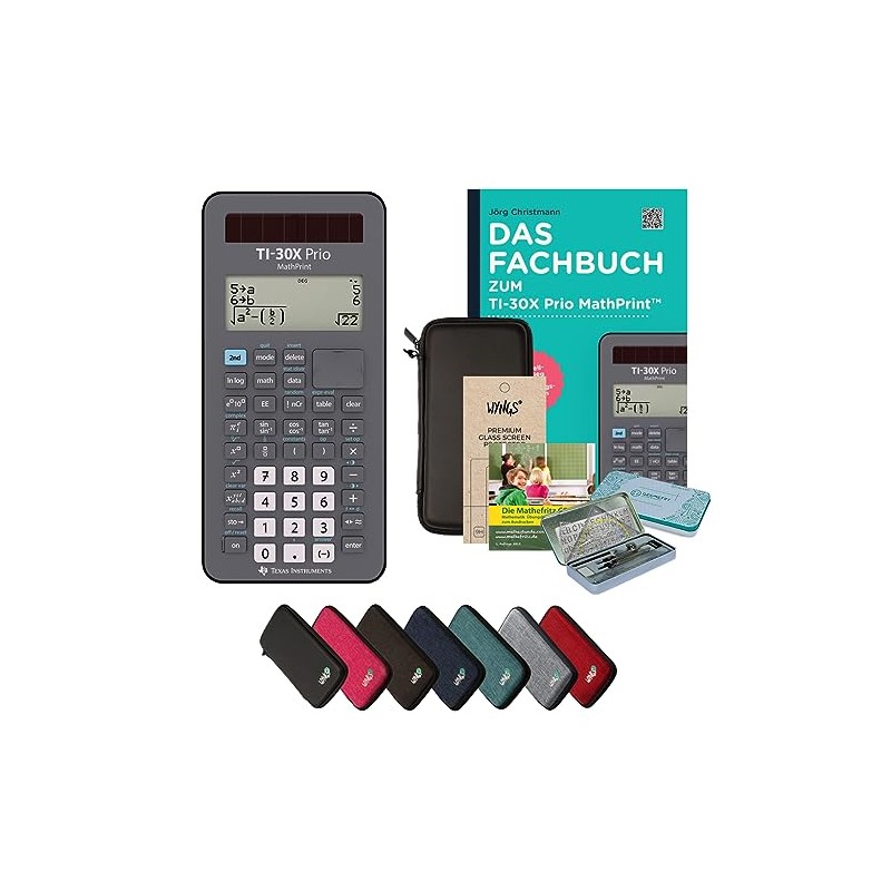 Calcuso Target Package: TI-30X Prio MathPrint + WYNGS Protective Case