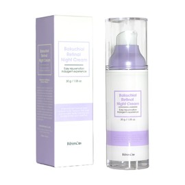 BibimCos Retinal Night Cream, Anti-Ageing Moisturising Cream with Retinol, Bakuchiol for Wrinkle Reduction and Reduction of Fine Lines, Suitable for All Skin Types, Vegan, 30 g