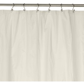 Carnation Home Fashions Premium Quality Vinyl Shower Curtain Liner-Bone