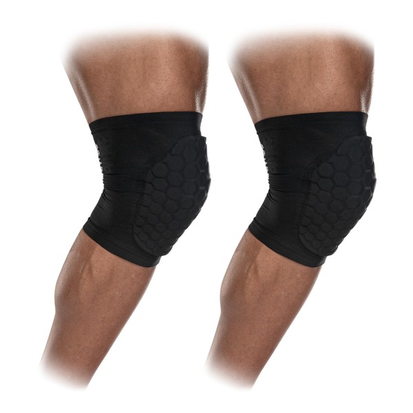 McDavid Hex Pads for Knees/Elbows/Shins, Moisture Wicking, Youth & Adult Sizes (1 Pair)