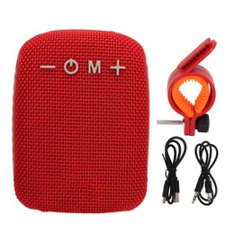 Cycling Bluetooth Speaker Waterproof Support Memory Card Radio Portable Wireless Speaker with Bike Bracket Red