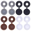 240Pcs Hinged Screw Cover Caps Plastic Screw Caps Fold Screw