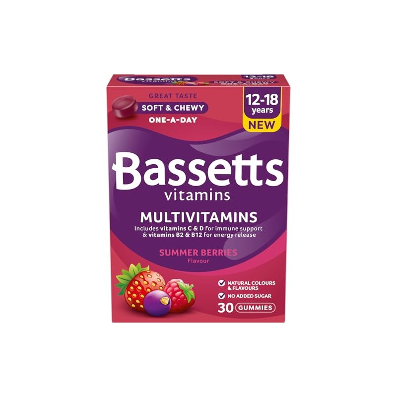 Bassetts Vitamins 12-18 Summer Berries Flavour Multivitamins 30 Gummies