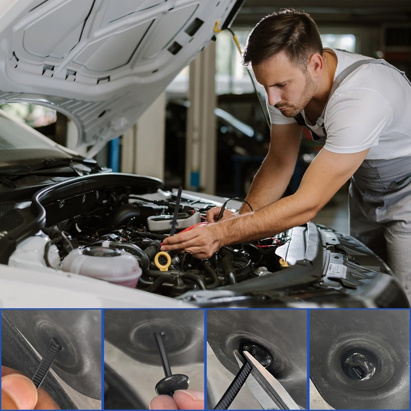 LEIMEND 100Pcs Nylon Universal Cable Tie Buckle Heavy Duty Cable