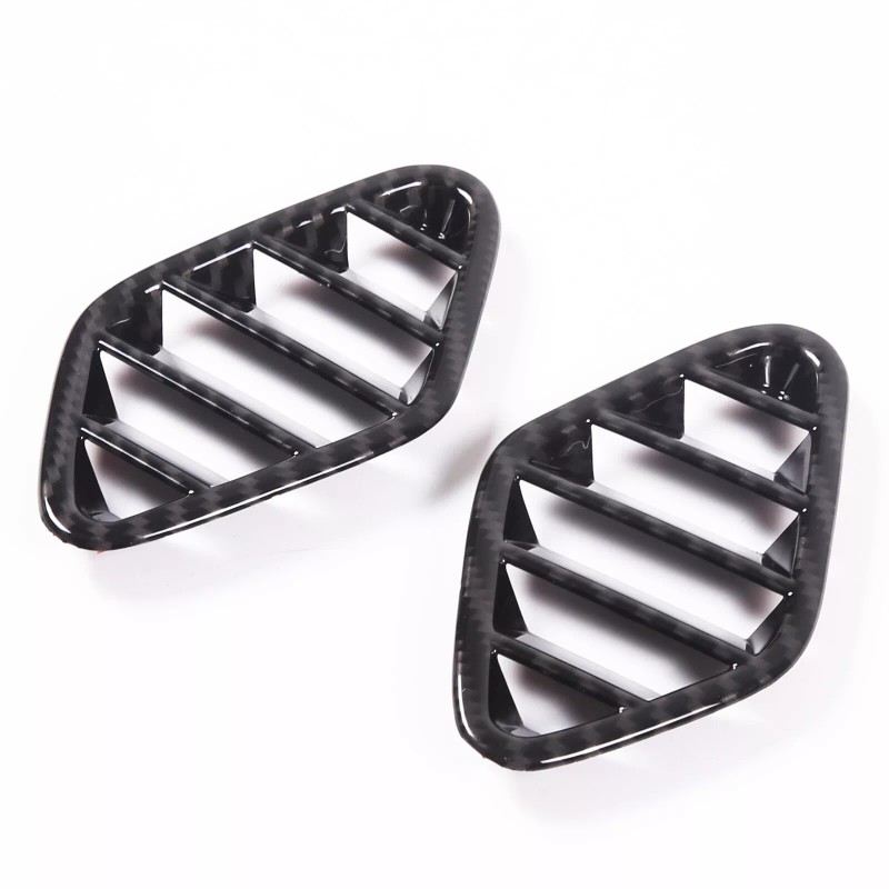 Ynei ABS Carbon Fiber Dashboard Air Vent Cover Trim Fits