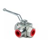 Chief 3-Way High Pressure Ball Valve 9/16-18 SAE 6 Port