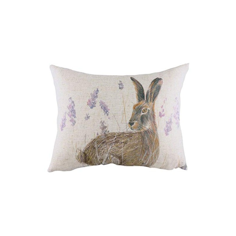 Evans Lichfield Standing Hare Cushion, Natural, Size 17"X13"