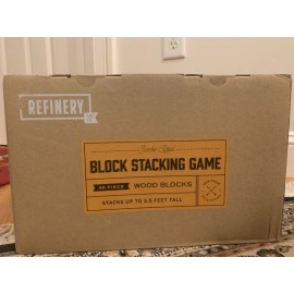 REFINERY Block Stacking Game 48 Piece Jumbo sized 3.5ft tall