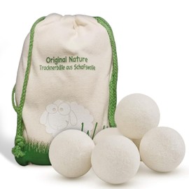 Original Nature Tumble Dryer Balls with Storage Bag, Pack of 6, White