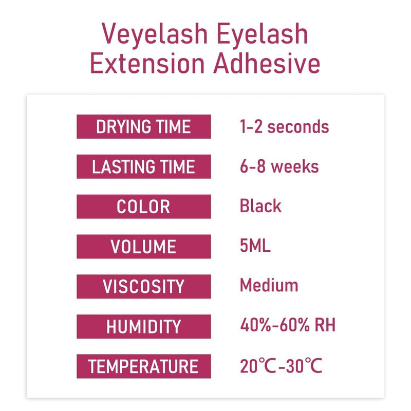 VEYES INC Lash Glue 5 ML 1-2 Sec Drying Time