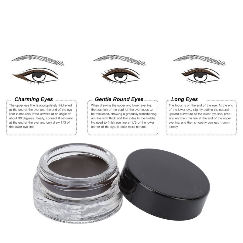 3pcs Silicone Eyeliner Applicator Tool Professional Waterproof Long Lasting Eyeliner
