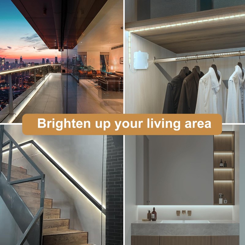 OMIKA COB LED Light Strip, Wireless 640LED 6.56Ft 4000K Natural