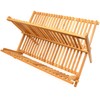 Dish Drying Rack Bamboo Dish Rack Collapsible Dish Drainer, Foldable