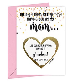 Pregnancy Scratch Off Card for Best Friend New Baby, Scratcher Card for Bestie, Promotion to Auntie Baby Announcement (Mom)