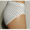 Soma Intimates High Leg Nylon/Spandex Marine Scroll Dot/IV NWT Panties