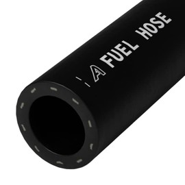 8mm ID Black 2 Metre Length Fuel and Oil Resistant Rubber Hose