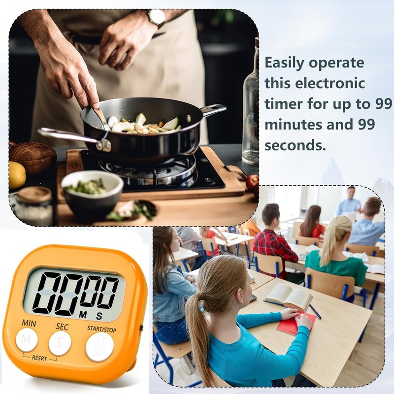 6 Pack Digital Timer for Kids, Digital Timers, Magnetic Countdown