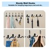 Kruodop 4 Pack Wall Hooks Wall Mounted Coat Hooks for