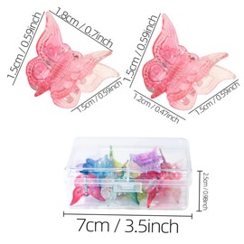 TOVINANNA 24pcs Clip Mini Claw Clips for Hair Fashion Hairstyle Small Butterfly Hair