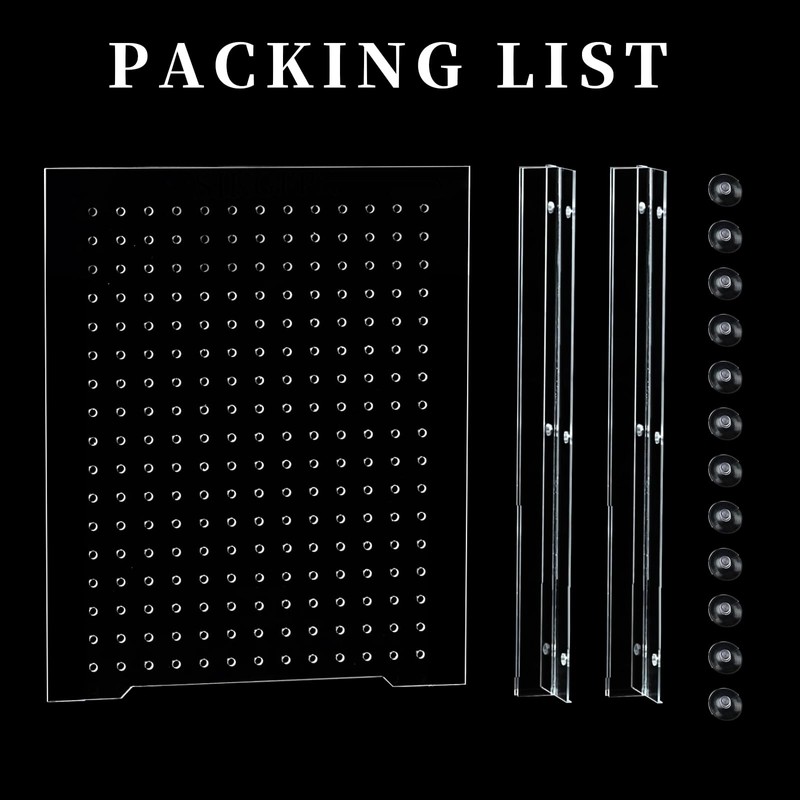 Fish Tank Divider, Transparent Acrylic Separator Plate with Suction Cups