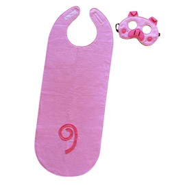 ZAC HOME World Book Day Piggy Pink Pig Costume Dress Up Outfit (Pink)