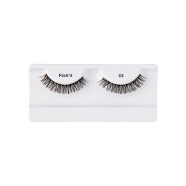 i-ENVY False Lashes Flick'd D-Curl Strip Lashes Volume Bouncy Natural Clear Band Cat Eye Dramatic Trendy Extensions Reusable Eye Lashes (05)